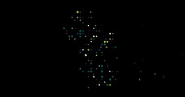 Dynamic Circle Animation Forming Guyana Shape