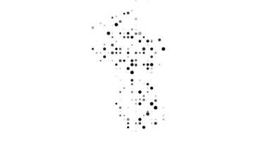 Ethereal Dots Emerge Forming Surreal Guyana Map Animation