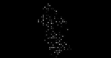 Digital Particles Drift Assembling Ethereal Guyana Map Design