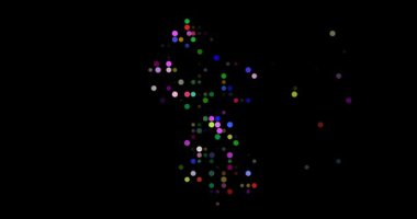 Abstract Orbs Drift Assembling Guyanese Generative Silhouette Design