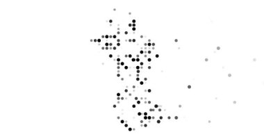 Dynamic Guyana Silhouette Built From Circles