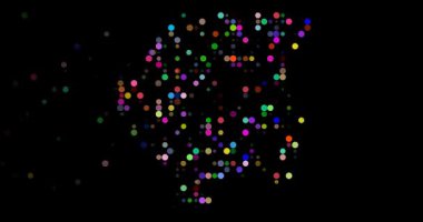 Minimalist animated Suriname circles forming map