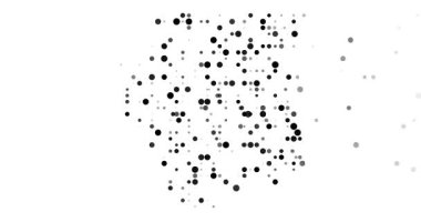 Abstract flying dots forming Suriname map