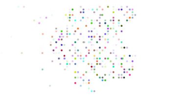 Abstract generative art circles forming Suriname