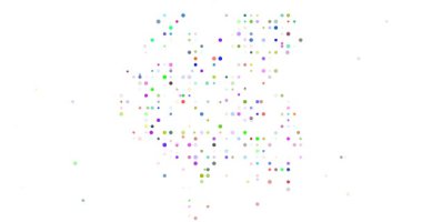 Abstract Suriname outline shaped with flying dots