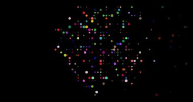 Abstract generative art circles forming Suriname