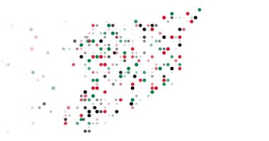 Generative circle motion creating Syrian Republic map