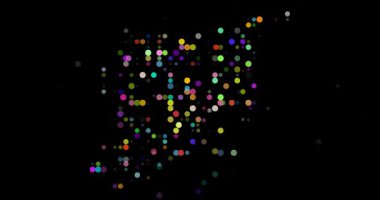 Syrian Arab Republic outline revealed with flying circles