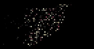 Surreal Circles Swarm to Form Syrian Generative Silhouette