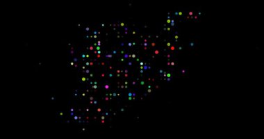 Creative Syrian Republic silhouette with flying circles