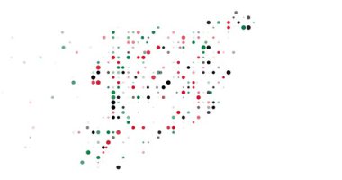 Digital Particles Drift Assembling Ethereal Syria Map Design