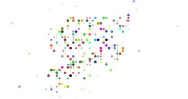 Syrian Arab Republic outline revealed with flying circles