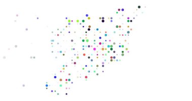 Syrian Arab Republic outline revealed with flying circles