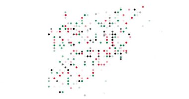Generative circle motion creating Syrian Republic map