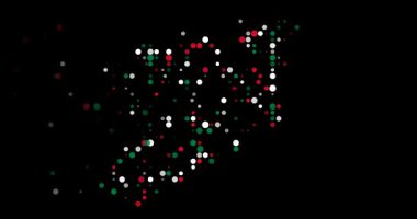 Syrian Arab Republic map with generative circle animation