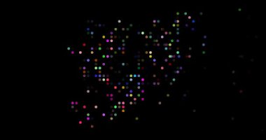 Digital art circles animate Syrian Arab Republic map