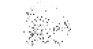 Circles Emerge from Void Forming French Southern Territories Map Silhouette
