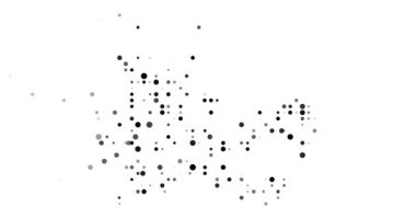 Abstract Orbs Drift Assembling French Southern Generative Silhouette Design