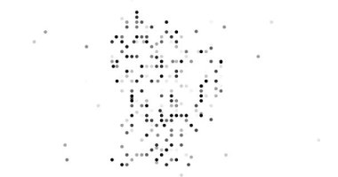 Ethereal Spheres Converge to Sculpt Guyanese Map Silhouette