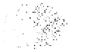 Generative Motion Circles Illustrating French Guiana