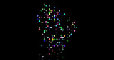 Circles Emerge from Void Forming French Guiana Map Silhouette