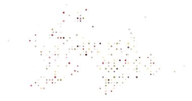 Generative abstract Tajikistan map with circular elements