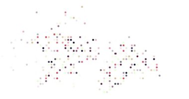 Circles Emerge from Void Forming Tajikistan Map Silhouette