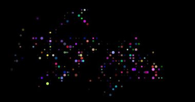 Surreal Circles Swarm to Form Tajik Generative Silhouette