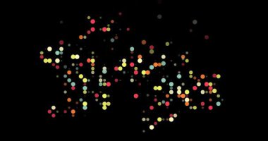 Surreal Circles Swarm to Form Tajik Generative Silhouette