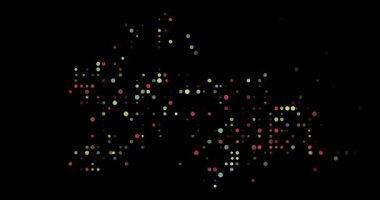 Abstract Particles Drift Assembling Post-Conceptual Tajikistan Silhouette