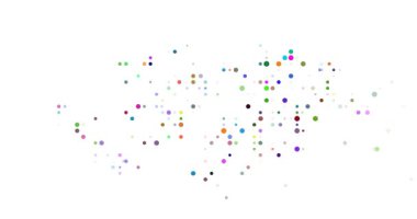 Creative circles forming Falkland Islands abstract silhouette