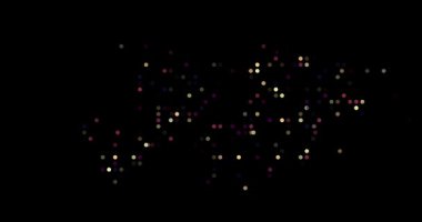 Abstract Flying Dots Build Generative Falkland Islands Contour Animation