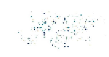 Abstract Particles Drift Assembling Post-Conceptual Falkland Islands Silhouette