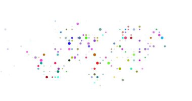 Falkland Islands silhouette in generative circle animation