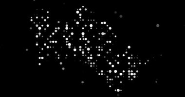 Abstract Flying Dots Build Generative Turkmenistan Contour Animation