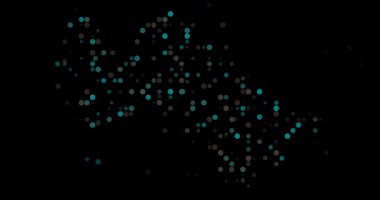 Generative Art Circles Form Turkmenistan Map