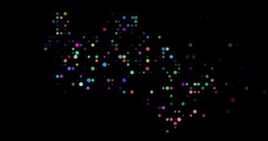 Digital Particles Drift Assembling Ethereal Turkmenistan Map Design