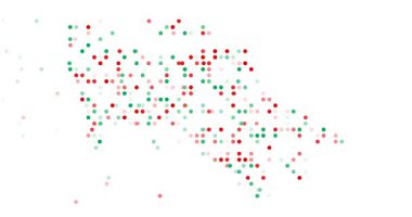 Generative Dot Structures Create Turkmenistan Shape