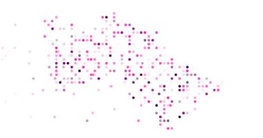 Creative Circle Patterns Generate Turkmenistan Map
