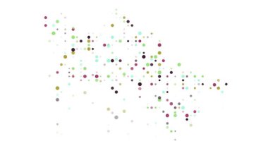 Abstract Circle Art Reveals Turkmenistan Borders