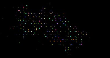 Abstract Orbs Drift Assembling Turkmen Generative Silhouette Design