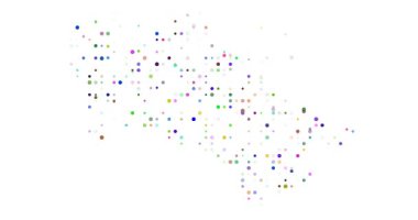 Generative Art Circles Form Turkmenistan Map