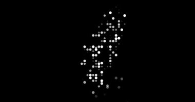 Circles Emerge from Void Forming Taiwan Map Silhouette