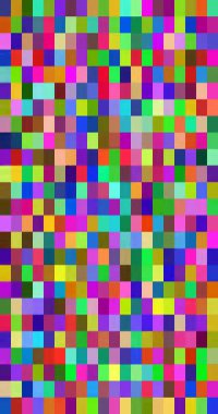 Renk Dikdörtgenli Dijital Mozaik Izgarası