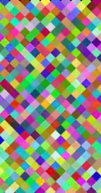 Algorithmic Color Rhombus Tessellations. Colorful Illustration