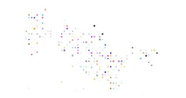 Hypnotic Orbs Converge Crafting Turkmenistan's Abstract Map Silhouette