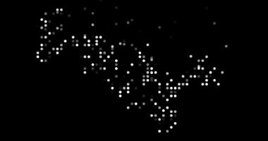 Abstract Particles Drift Assembling Post-Conceptual Turkmenistan Silhouette