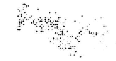 Abstract circular emergence forming Uzbekistan country silhouette