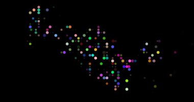 Vivid circle animation constructing Uzbekistan abstract silhouette