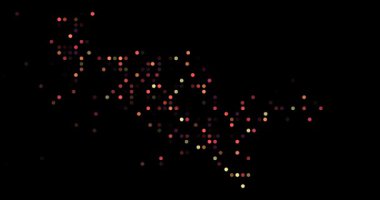 Circle based Uzbekistan silhouette with artistic abstraction